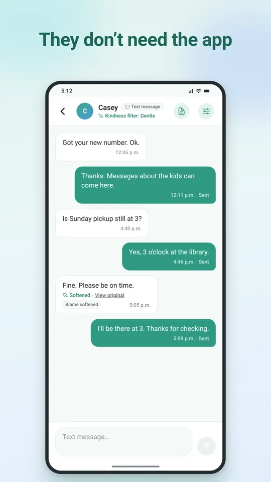 Texting someone who doesn't use the app from a private number